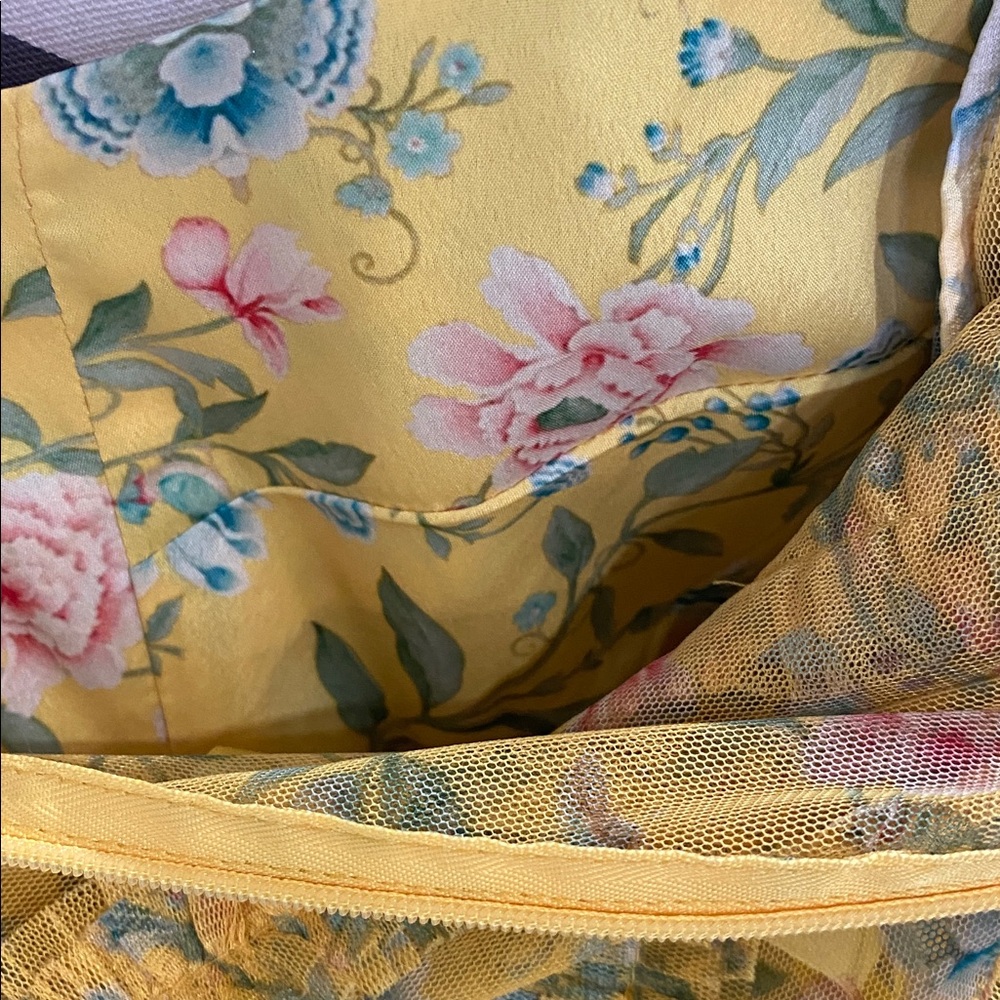 Mac Duggal Yellow Floral Dress - Picture 7 of 8